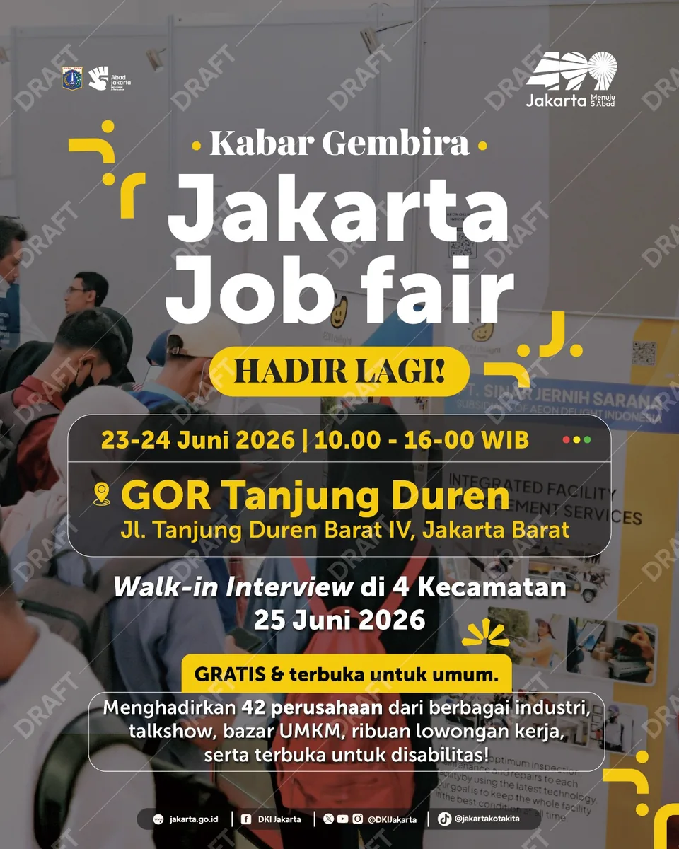 Job Fair Kabupaten Sabu Raijua 2026 (Suku Dinas TKTE Wilayah Kabupaten Sabu Raijua Barat) : 23-24 Juni 2026